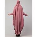  Long cuff ready to wear Jilbab in one piece- Mauve